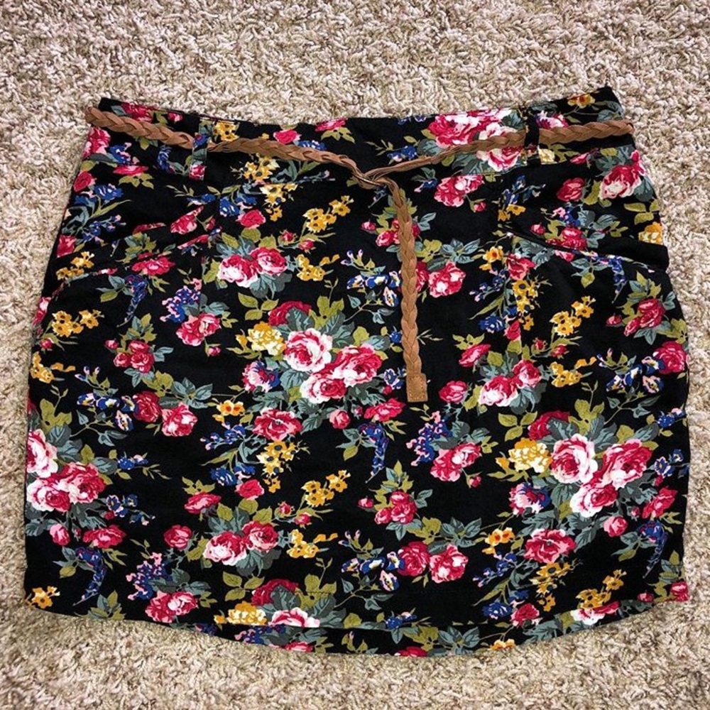 Floral Miniskirt